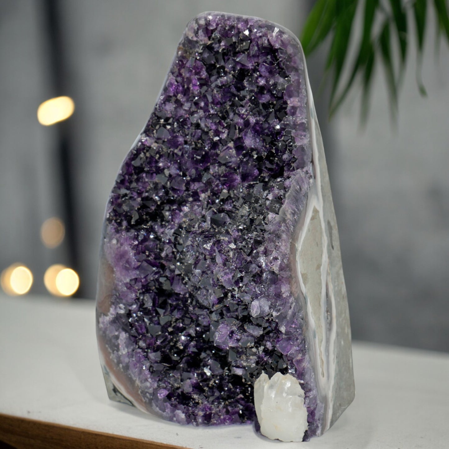 10.61 lbs Large Natural Deep Purple Crystal Cluster Stone from Uruguay