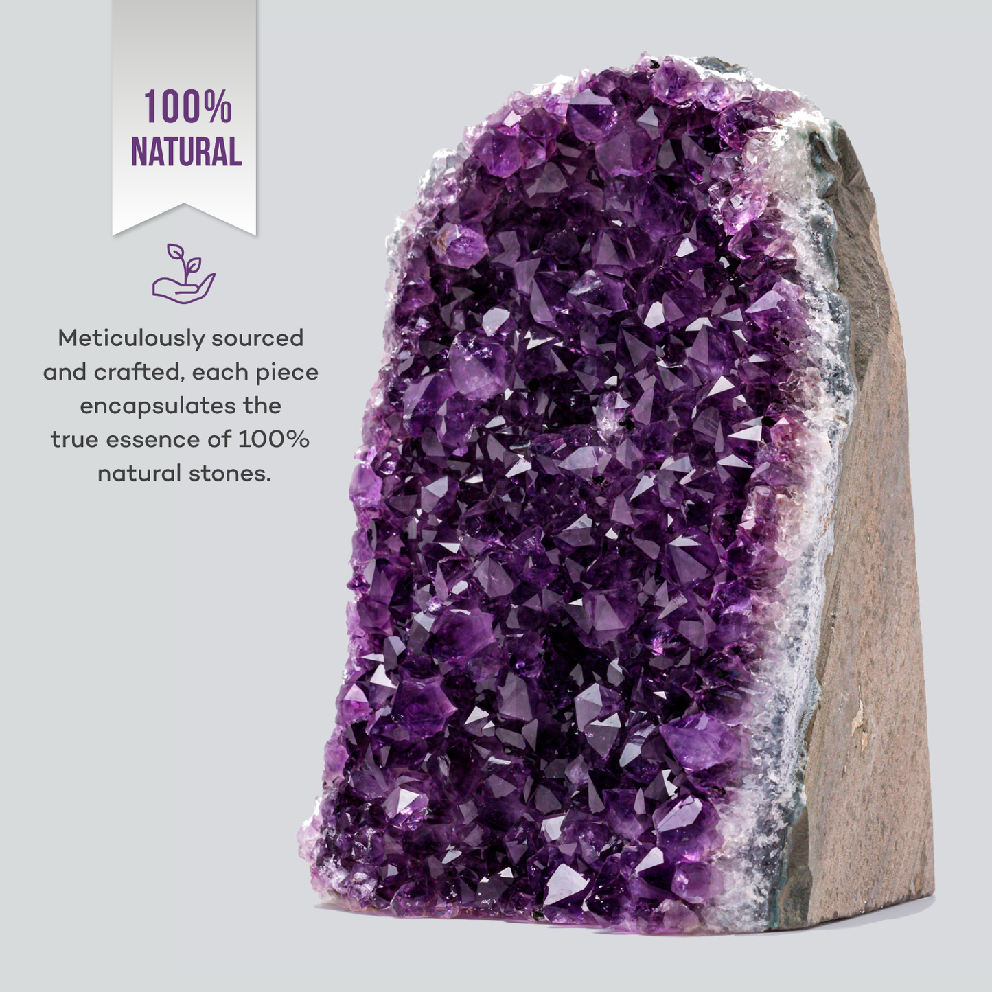 Raw AAA+ 2.16 lbs Amethyst Crystal Geode – 7x3x2 in Exclusive and Rare Rock from Uruguay