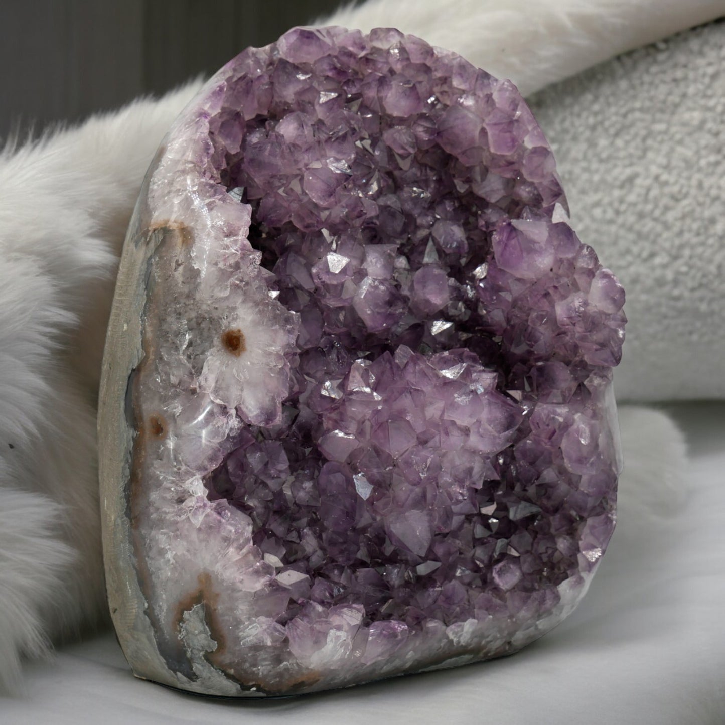 31.47 lbs Unique Collectors Quality Amethyst Geode - Large Natural Deep Purple Crystal Cluster Stone from Uruguay