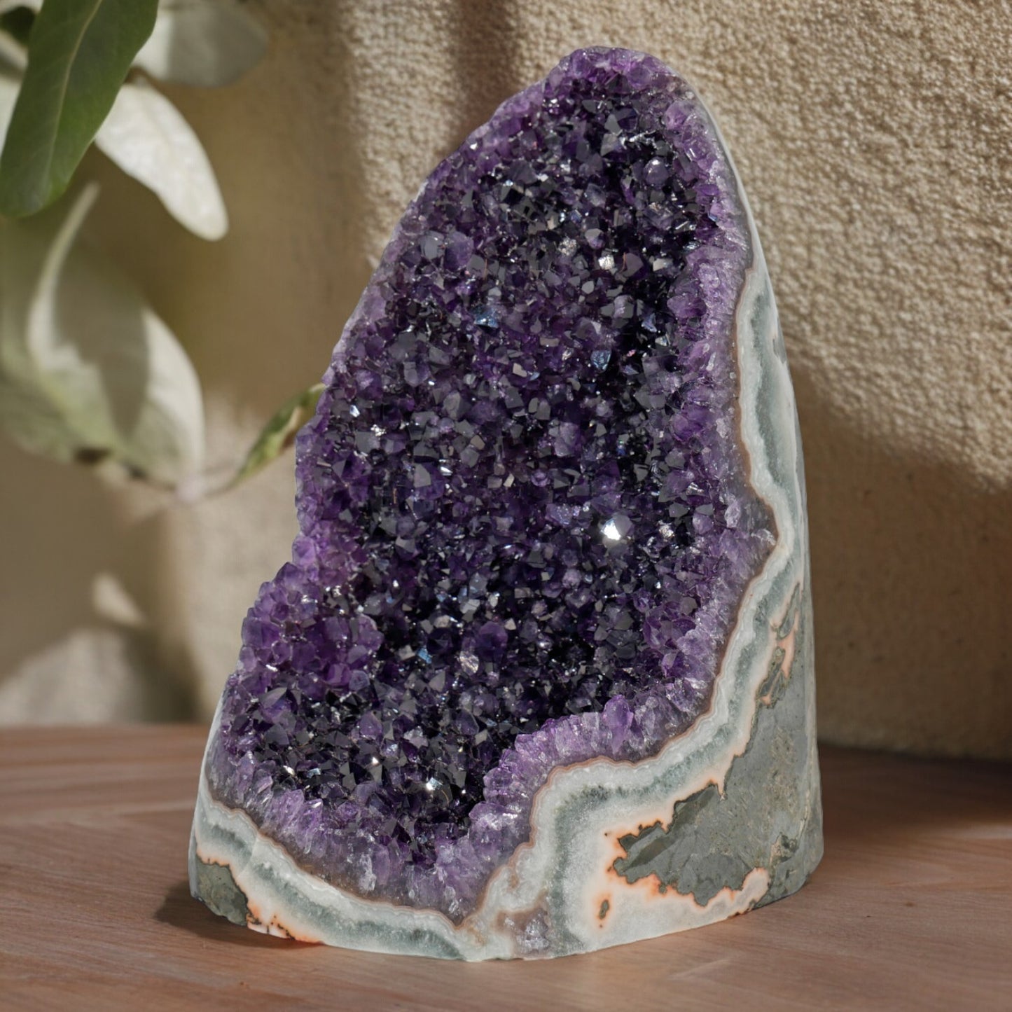 7.78 lbs Large Natural Deep Purple Crystal Cluster Stone from Uruguay