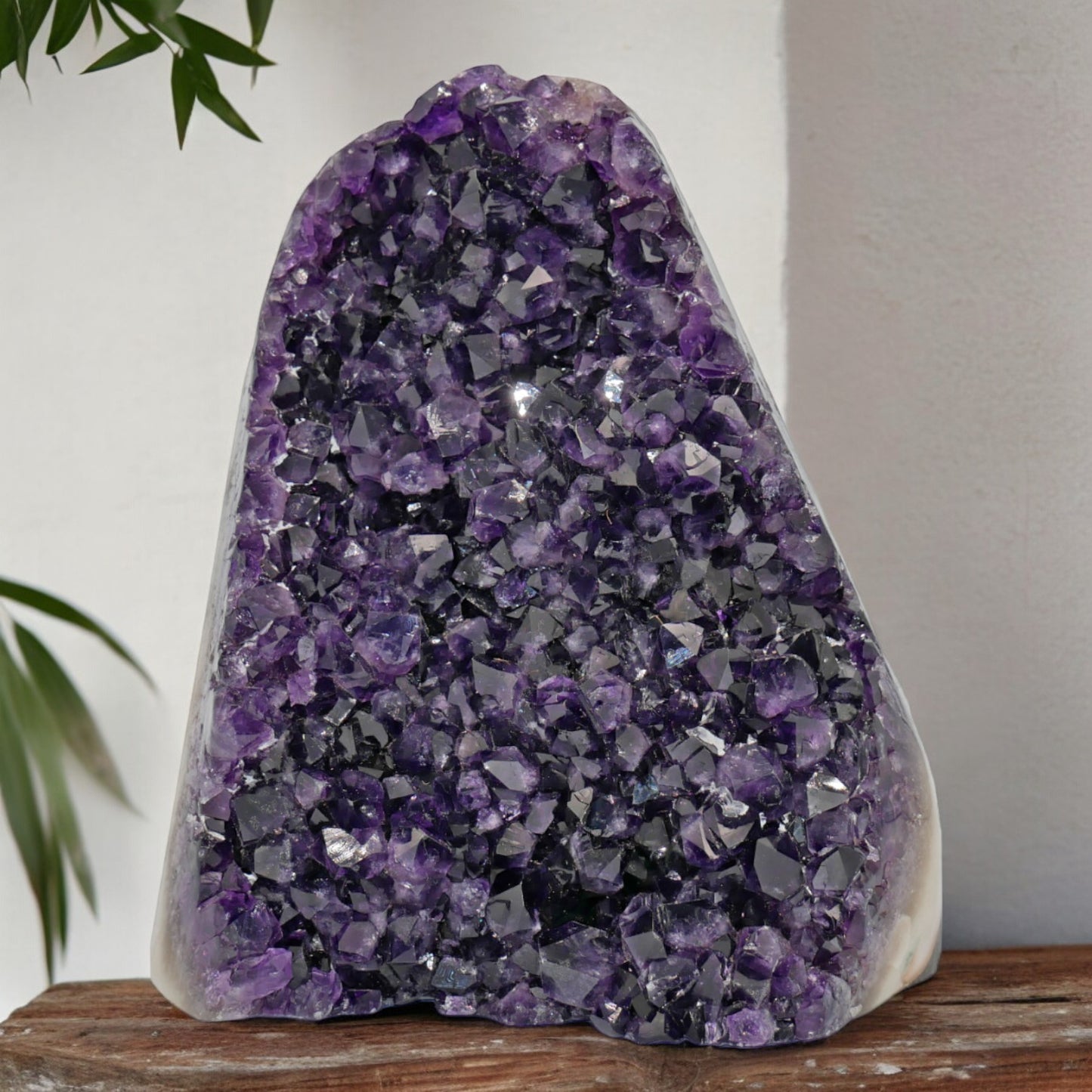 7.68 lbs Large Natural Deep Purple Crystal Cluster Stone from Uruguay