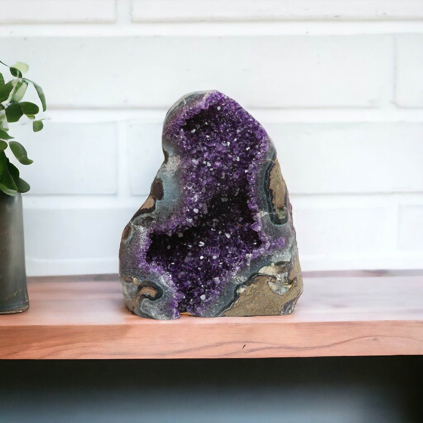 10 lbs Unique Collectors Quality Amethyst Geode - Large Natural Deep Purple Crystal Cluster Stone from Uruguay