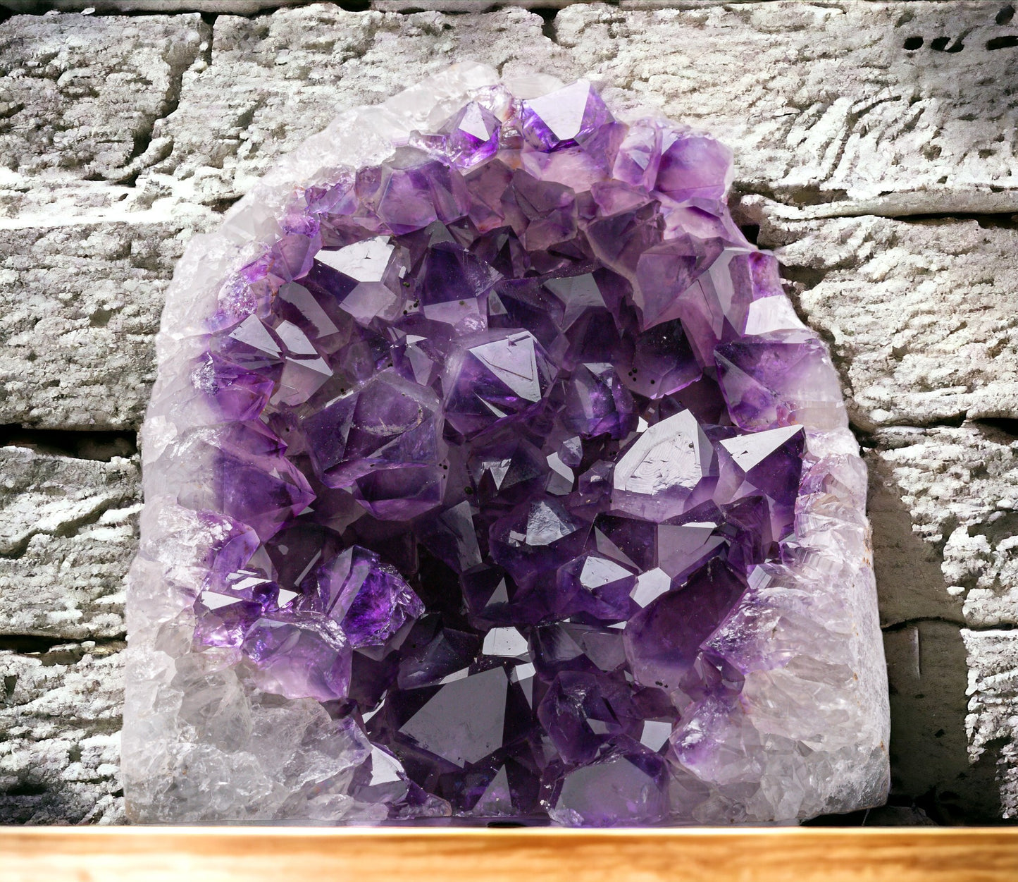 Deep Purple Natural Amethyst Crystal Clusters (1 lb to 1.5 lb) from Uruguay, Raw Geode Quartz