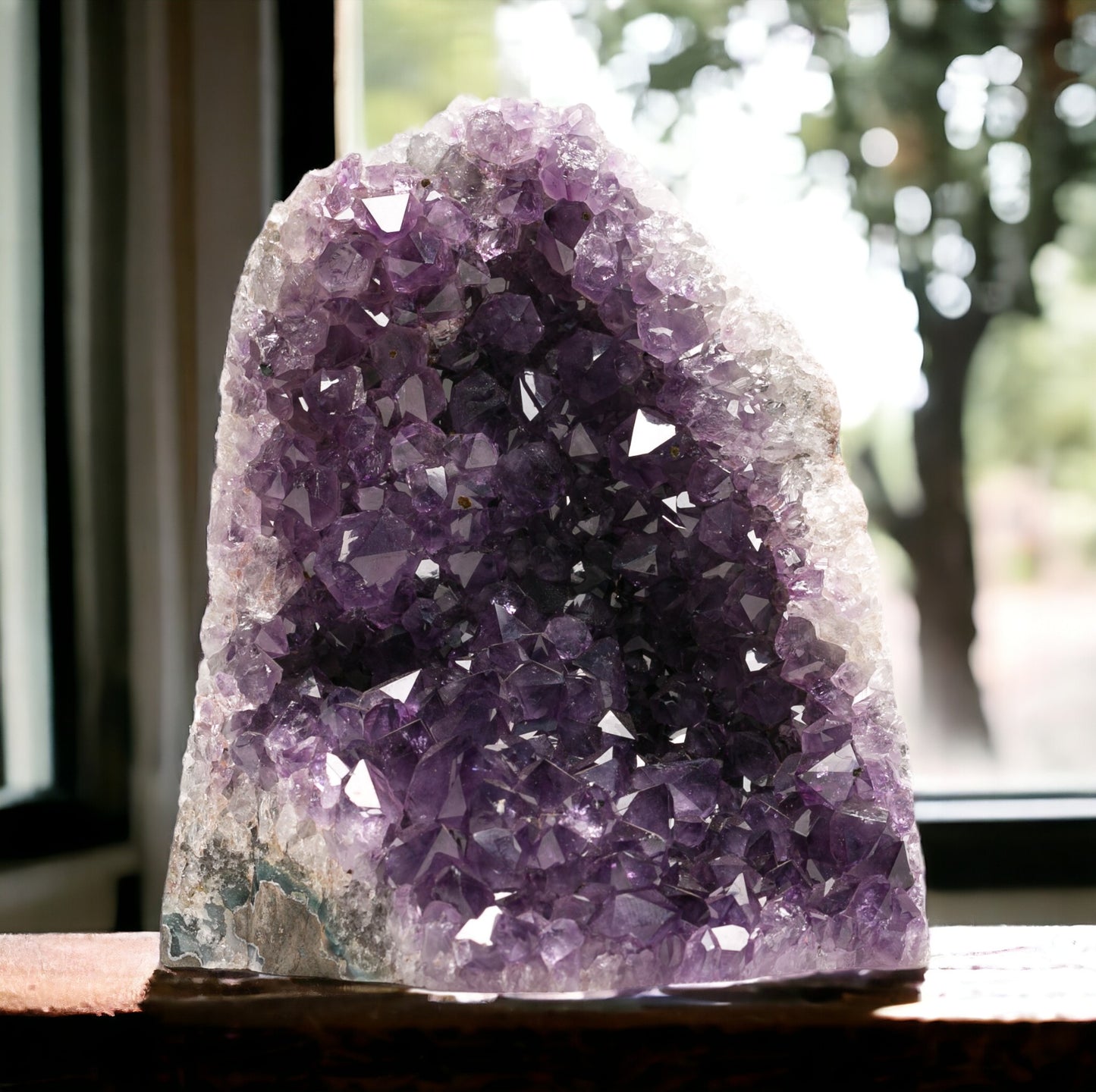 Deep Purple Natural Amethyst Crystal Clusters (1.5 lb to 2 lb) from Uruguay Raw Geode Quartz