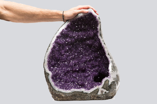 71.85 lbs Unique Collectors Quality Amethyst Geode - Large Natural Deep Purple Crystal Cluster Stone from Uruguay