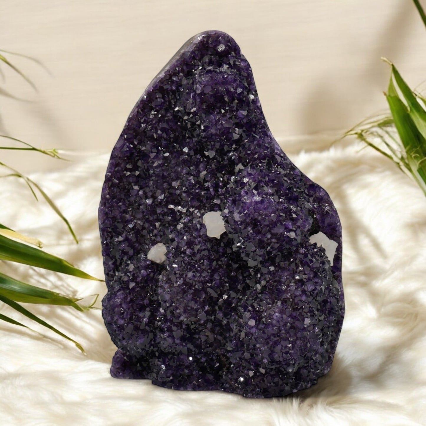 10.94 lbs Large Natural Deep Purple Crystal Cluster Stone from Uruguay